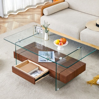 43.3 Inch Modern Two-Tier Coffee Table