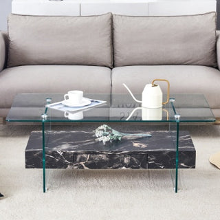 43.3 Inch Modern Two-Tier Coffee Table