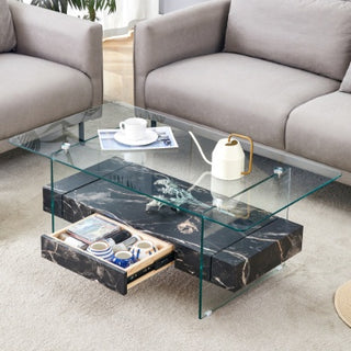 43.3 Inch Modern Two-Tier Coffee Table