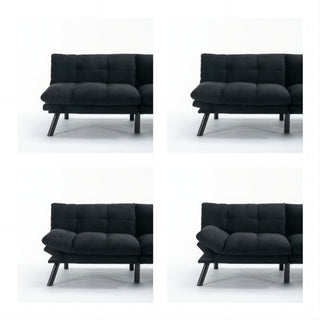 Noir Black Convertible Sofa Bed