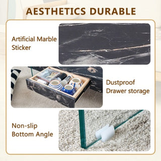 43.3 Inch Modern Two-Tier Coffee Table