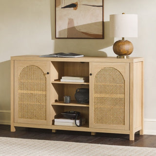 Transitional Rattan Sideboard