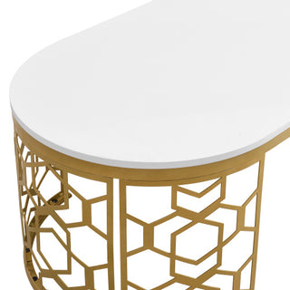 Luxe Oval Gold Coffee Table – A Statement of Elegance and Functionality