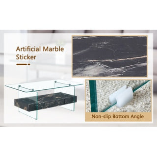 43.3 Inch Modern Two-Tier Coffee Table