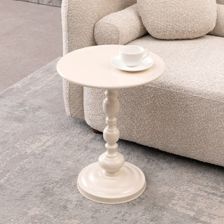 Vintage Round Metal Side Table