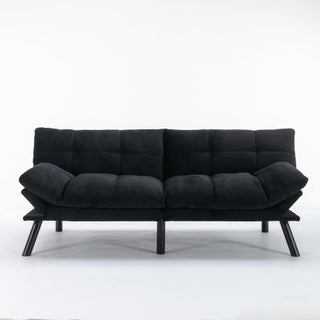 Noir Black Convertible Sofa Bed