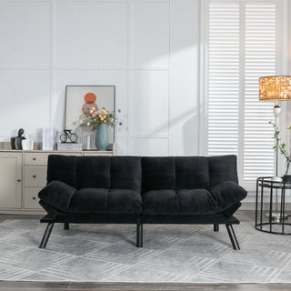 Noir Black Convertible Sofa Bed