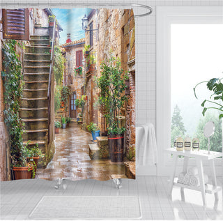 Garden Flowers Scenery Shower Curtains