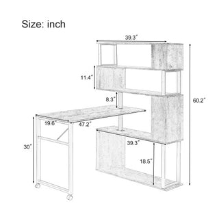 Computer Desk L-shaped Corner Table