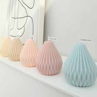 Nordic Style Geometric Lines Pear Candles