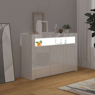 LED Light High Gloss White Sideboard