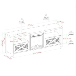 Industrial Farmhouse Metal Mesh TV Stand