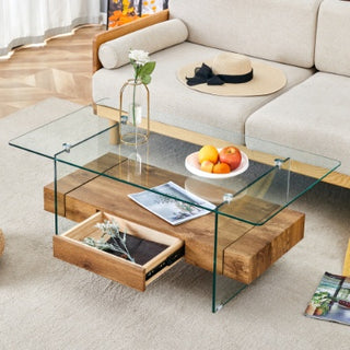 43.3 Inch Modern Two-Tier Coffee Table