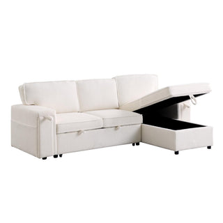 Upholstery Sleeper Sectional Sofa With Storage Space