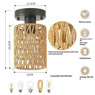 Hemp Rope Pendant Ceiling Lamp