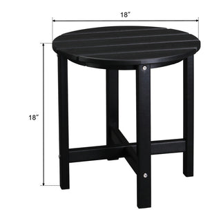 Single Layer Round Side Table (Black)