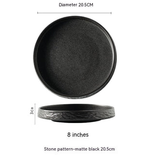 Ceramic Round Meal Tray Deep Plates