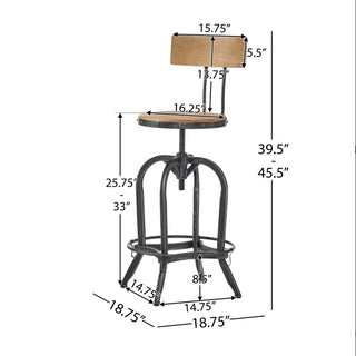 Brielle Classic Wood Barstool