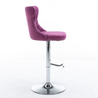 Sasha Velvet Swivel Barstools (Set Of 2)