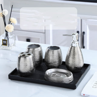 Vintage Brushed Ceramic Bathroom Set