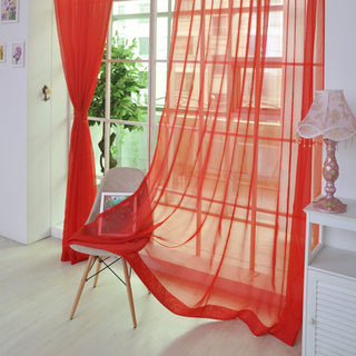 Transparent Solid Color Glass Mesh Curtains