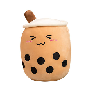 Plush Strawberry Milk Tea Cushion
