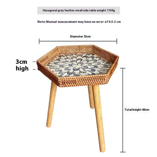 Hand Woven Sofa Side Table