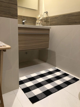 Cotton Buffalo Plaid Entryway Rugs