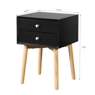 Bedside Table With 2 Drawers