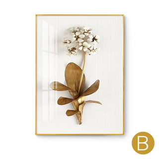 Golden flower modern decorative painting