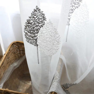 Modern Simple Embroidered Window Curtain