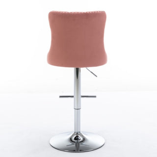Sasha Velvet Swivel Barstools (Set Of 2)