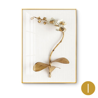 Golden flower modern decorative painting