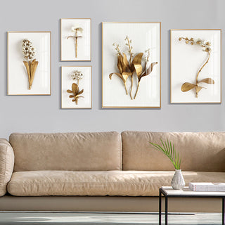 Golden flower modern decorative painting