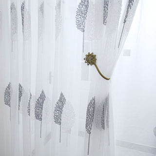 Modern Simple Embroidered Window Curtain