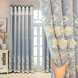Double Open Bedroom Wedding Curtain Set