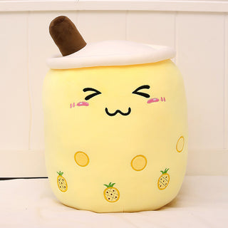 Plush Strawberry Milk Tea Cushion
