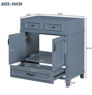 Celia 30" Vintage Blue Bathroom Vanity
