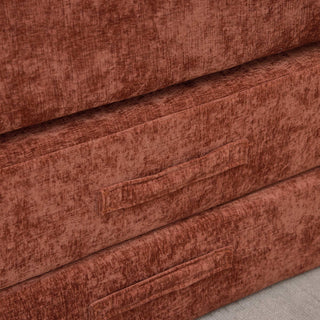 Comfy Convertible Folding Mattress Couch, Floor Sofa Bed, Chenille Floor Sofa With Armrest, Floor Sofa Lounge Couch For Living Room Bedroom Lounge Studio-Orange