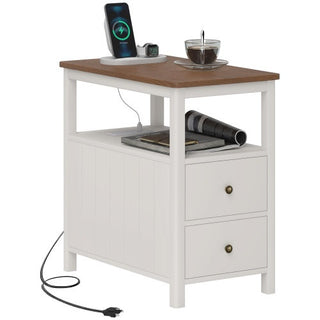 Modern End Table With Charging Station