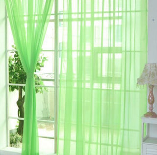 Modern Solid Tulle Sheer Curtains