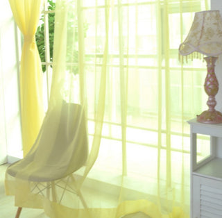 Modern Solid Tulle Sheer Curtains