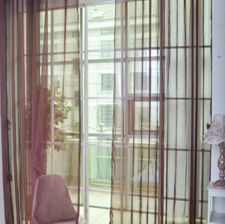 Modern Solid Tulle Sheer Curtains