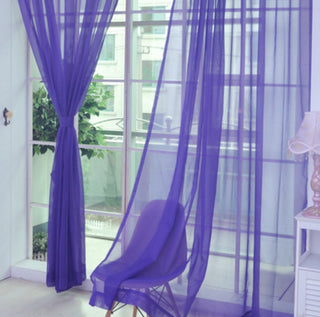 Modern Solid Tulle Sheer Curtains