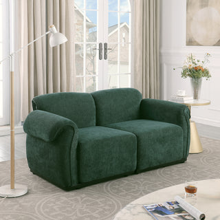 68.5 Length , Fashionable Modular Sofa,iron Frame,chenille Sofa,GREEN,Suitable For Living Room,bedroom