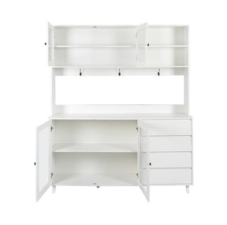 Large White Kitchen Hutch Cabinet