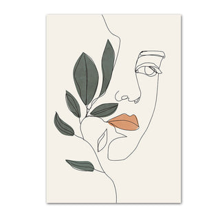 Abstract Canvas Line Beauty Paintings
