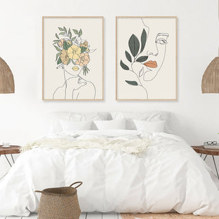 Abstract Canvas Line Beauty Paintings