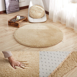 Simple And Modern Thick Lamb Wool Round Carpet