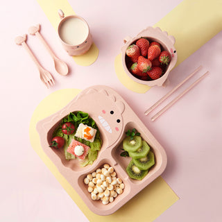 Set Baby Cartoon Dinosaur Dinnerware Set